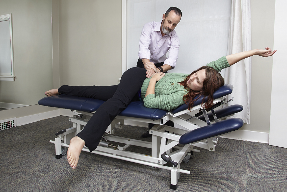 Dr.Hankins performing Active Release technique